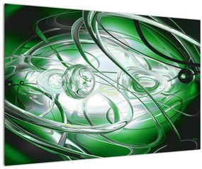 Tabloul abstract verde (90x60 cm)