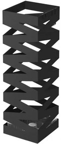 Suport Umbrela Fence Black, 15.5 x 15.5 x 49 cm