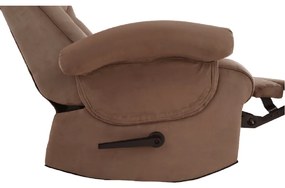 Fotoliu relaxant, cu funcţie electrică de vibraţie, textil maro, SUAREZ