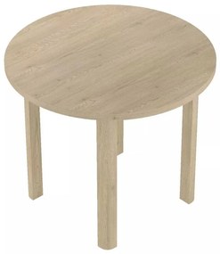 Masă de bucătărie Adam - 80 cm diametru, stejar cremona