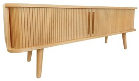 Masă TV în culoare naturală cu aspect de lemn de stejar 138x50 cm Rove – Woodman