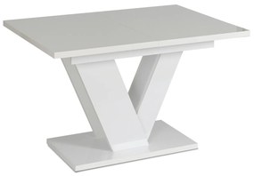 JAKS Masă de bucătărie Clark 120 cm alb lucios glamour