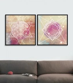 Tablou 2 piese Framed Art Planets
