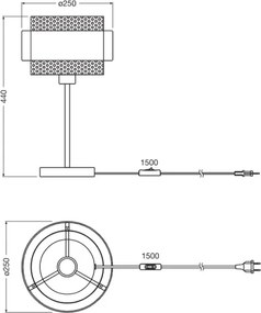 Osram - Lampă de masă DECOR HORNET 1xE27/10W/230V negru/auriu
