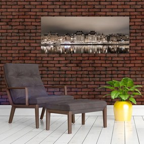 Tablou cu orașul în amurg (120x50 cm)