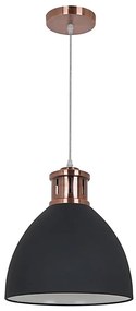 Klausen KL 6240 - Lustr metalic pe cablu 1xE27/15W/230V cupru/negru