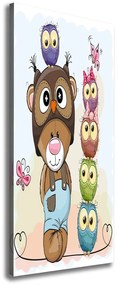 Tablou pe pânză Ursul și Owl