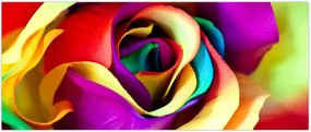 Tablou - Trandafir colorat (120x50 cm)