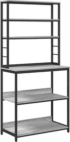 vidaXL Raft de bucătărie Gri Sonoma 80 x 40 x 168 cm Lemn compozit