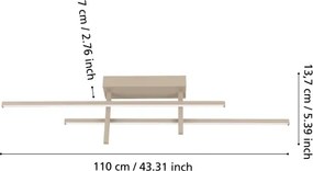Eglo 901886 - Plafonieră LED TREPILIANO, 20 W, 230 V, bej