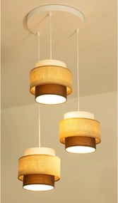 Brilagi - Lustră suspendată RESNA, Ø 45 cm, 3x E27 (max. 60 W), 230 V, bej/negru