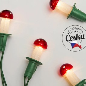 Instalație luminoasă Ciupercă, roșu, 12 beculețe