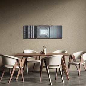 Tablou - Vedere din interiorul clădirii (cu ceas) (90x30 cm)