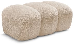 Taburet bej cu tapițerie din țesătură bouclé Hippolyte – Bobochic Paris