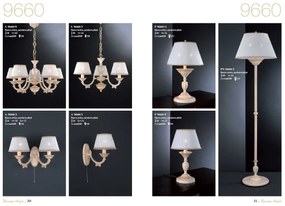 Candelabru cu 3 brate clasic design italian din alama 9660 RA-L. 9660/3