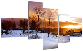 Tablou de peisaj de iarnă (150x85cm)