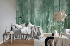 Fototapet, Morning Forest, Green, Rebel Walls