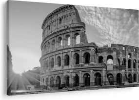 Tablou - Colosseum din Roma, alb-negru (90x60 cm)