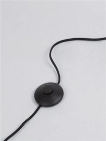 Lampadar cu abajur din catifea si franjuri galben mustar VELVY