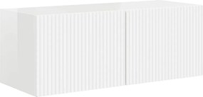 vidaXL Dulap TV de perete Alb Lucios 60 x 31 x 29.5 cm Lemn compozit