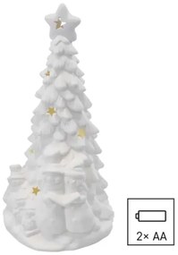 Decorațiune LED de Crăciun, brăduț, 2xAA, lumină alb caldă