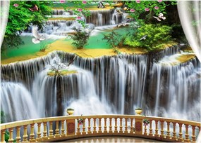 Tablou - Privire la cascade magice (70x50 cm)