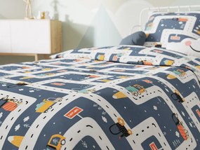 Lenjerie de pat din bumbac Culoare albastru, ROADS