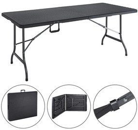 Deuba Masa ratan 180x75x73cm - neagra