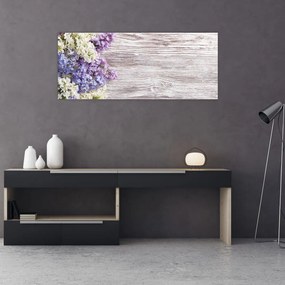 Tablou - Liliac pe lemn (120x50 cm)