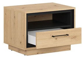 Noptieră Pont KOM1S (Stejar artisan + Negru mat). 1063036