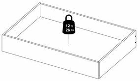 Sertare sub pat albe 2 buc. Naia – Tvilum