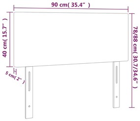 Tablie de pat, gri deschis, 90x5x78 88 cm, catifea 1, Gri deschis, 90 x 5 x 78 88 cm