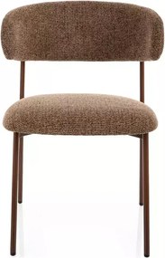 Scaun tapițat Elton D cappuccino 45/nuc