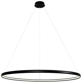 Lustra LED design modern circular CARLO negru mat, diametru 120cm