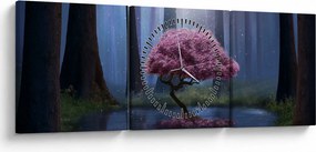 Tablou - Noapte magică (cu ceas) (90x30 cm)