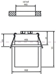 Spot incastrabil design modern Reif alb/auriu MYDL050-01WG