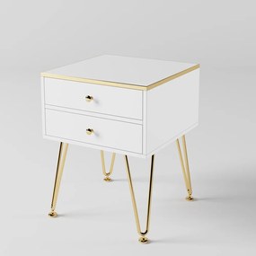 Noptieră Modernă DEPRIMO 23223 - Un adaos elegant și funcțional pentru dormitor, culoare albă încântătoare by Deprimo