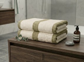 Prosop cu uscare rapida VELMORA 70x140 cm olive, 100% microfibra