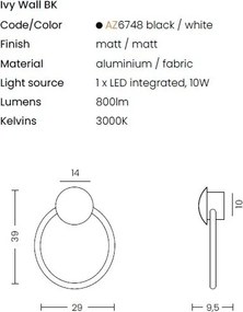 Aplica LED de perete design modern IVY