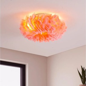 Brilagi - Plafonieră FEATHER 3xE27/40W/230V, Ø 40 cm, roz