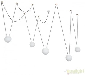 Lustra cu 5 pendule design modern MINE SPACE White 28375-5L