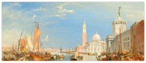 Tablou - Joseph Mallord William Turner, Venice the Dogana and San Giorgio Maggiore, reproducere (120x50 cm)