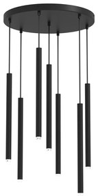 Lustra suspendata cu 7 pendule design modern MONZA negru