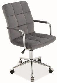 Scaun ergonomic de birou Culoare Gri / Catifea, Q-022 VELVET