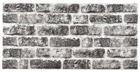 Panouri de perete 3D, model caramida, gri inchis, 10 buc., EPS 10, dark grey and white
