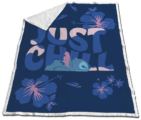 Disney Lilo și Stitch Blue Chill Pătură Sherpa 130x170cm