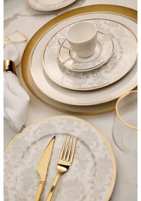 Set de masă, 68 de piese, porțelan bone china, multicolor/ivoriu