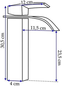 Baterie pentru lavoar Rea Falcon 30