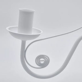 Lustră pe lanț DONATO 5xE14/40W/230V alb