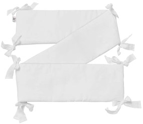 Mantinela de protectie din in alb pentru patut SNOWY WHITE